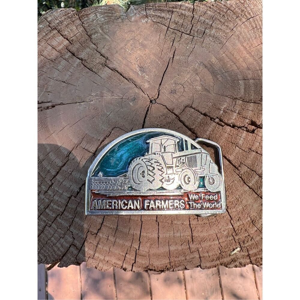 Vintage 1970s Farmer Belt Buckle